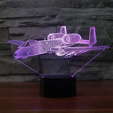 Aircraft Modelling 3D LED Night Light USB Air Plane Table Lamp Creative Bedroom Decor Kids Gift ...