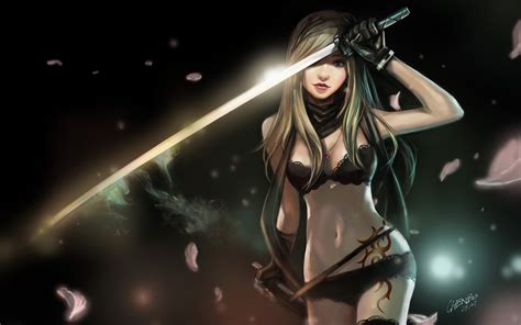 Wallpaper : 2560x1600 px, bra, fantasy, Girls Wallpapers, katana ...