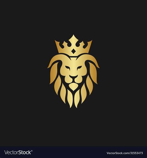 Illustration Of An Proud Lion King Logo Design Stock - vrogue.co