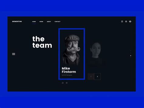 UI Design - The Team Section Carousel by Nejc Smirmaul on Dribbble