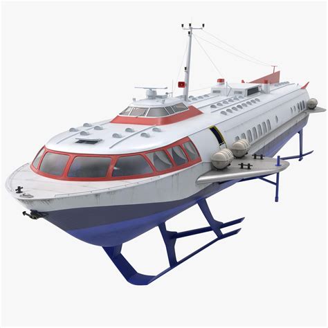 Passenger Hydrofoil Boat 3D Model #AD ,#Hydrofoil#Passenger#Model#Boat ...