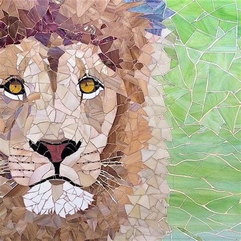 Lion portrait mosaic,from South Africa made by Creative mosaic art. | Mosaic animals, Mosaic ...