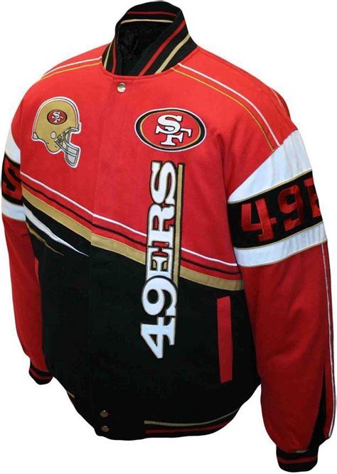 NFL MEN'S SAN FRANCISCO FORTY NINERS 49ers MEMORABILIA TWILL JACKET ...