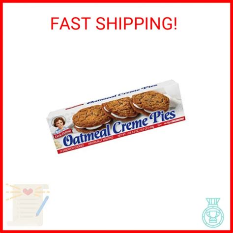 LITTLE DEBBIE OATMEAL Creme Pies, 12 Individually Wrapped creme pies ...