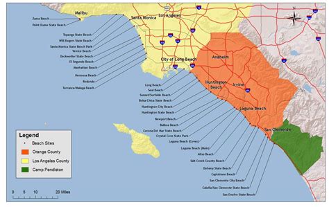 Map Of Southern California Beach Towns - Klipy - Southern California Beach Towns Map | Printable ...