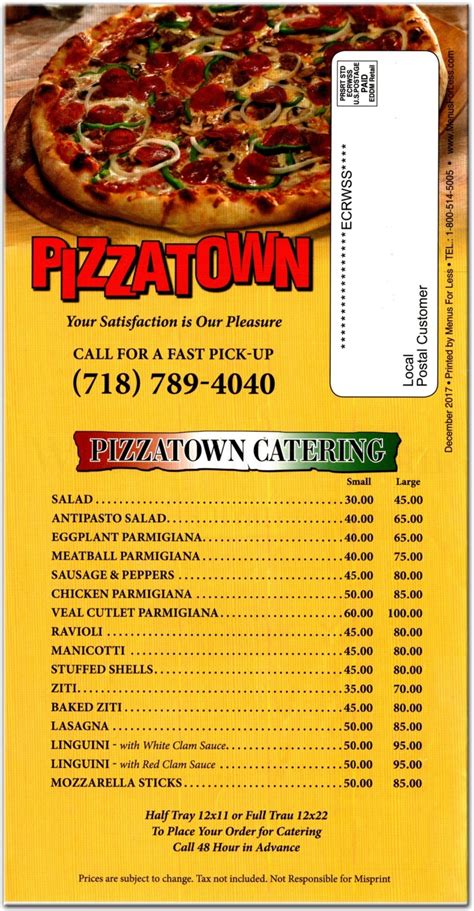 Pizzatown Restaurant in Brooklyn / Official Menus & Photos