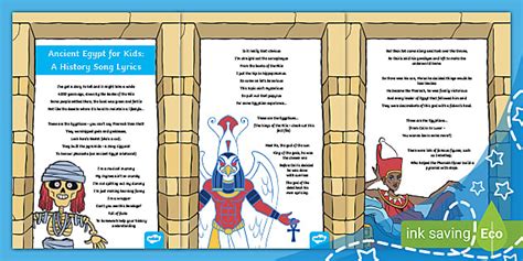 Ancient Egypt for Kids: A History Song Lyrics - Twinkl