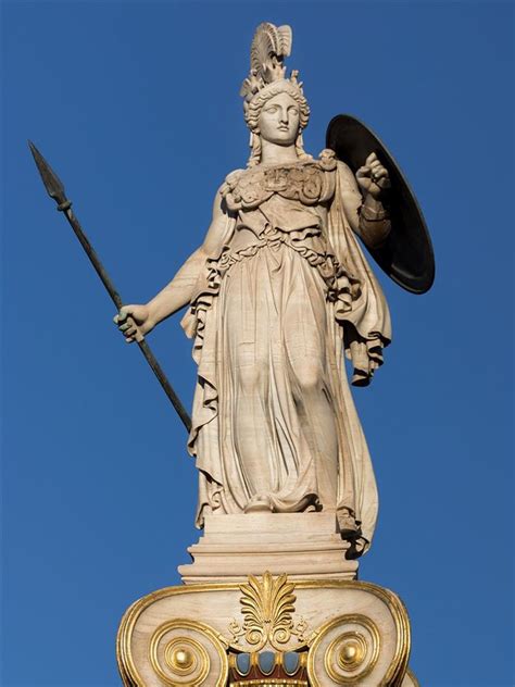 Ancient Greek Goddess Athena Statue