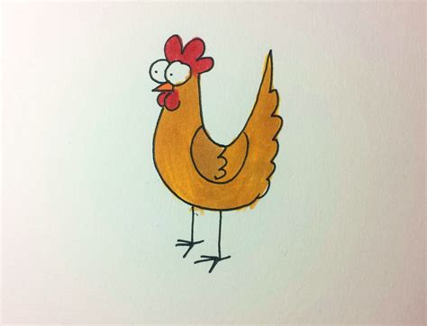 How to Draw a Cartoon Chicken | Chicken drawing, Cartoon rooster ...