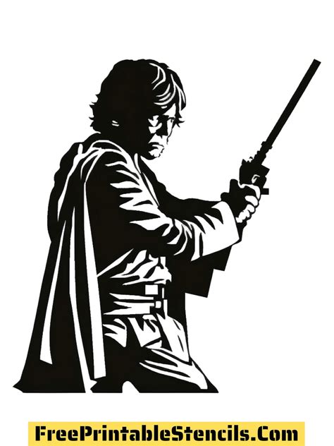 14 Printable Luke Skywalker Stencils and Silhouettes - Free Printable Stencils