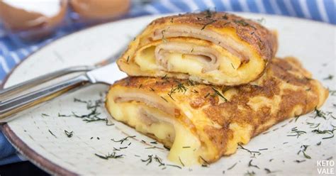 Keto Ham and Cheese Omelette Roll | KetoVale