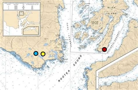 A map of the lower reaches of Nootka Sound showing the latitude and... | Download Scientific Diagram