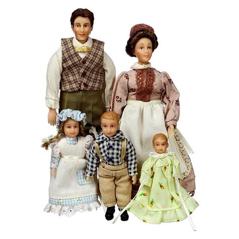 Peterson Country Victorian Family of 5 Dollhouse Miniature Set | Doll family, Doll house people ...