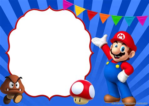 (FREE PRINTABLE) – Super Mario Birthday Invitation Templates | Super mario birthday, Super mario ...