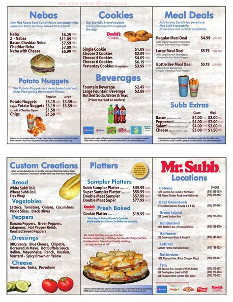 Online Menu of Mr. Subb - East Greenbush Restaurant, East Greenbush, New York, 12061 - Zmenu