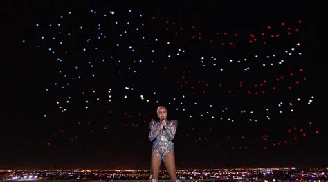 Lady Gaga uses drones to make flag at Super Bowl halftime (video ...