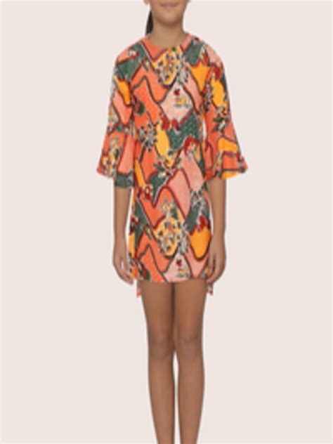 Buy Sangria Girls Multicoloured Printed A Line Dress - Dresses for Girls 13880284 | Myntra