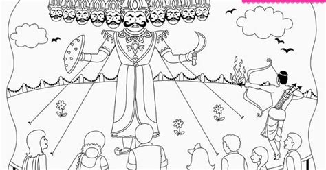 YellowDoodle: Colouring Page-Dussehra Festival