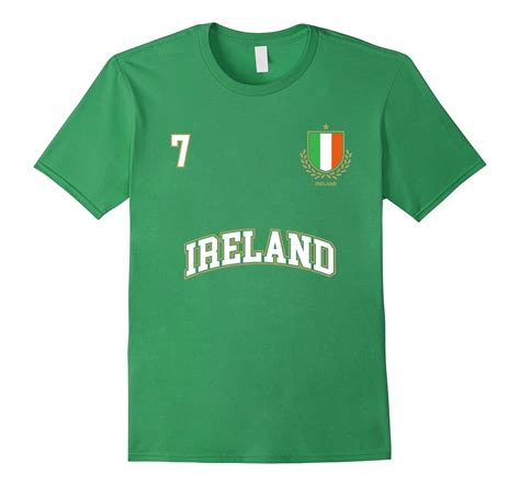 Ireland Shirt Number 7 + BACK Soccer Team Sports Irish Flag-T-Shirt – Managatee