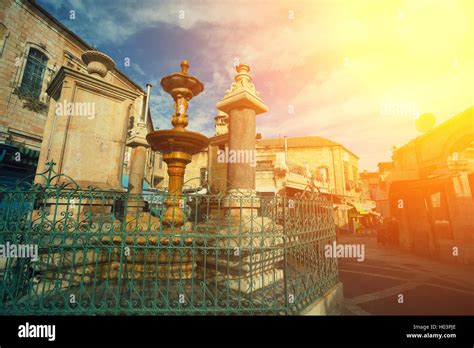 Old city Jerusalem at sunset Stock Photo - Alamy