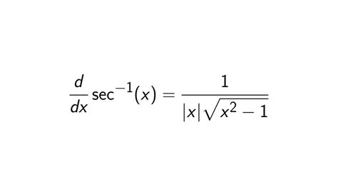 What is the Derivative of arcsec(x)? - Epsilonify