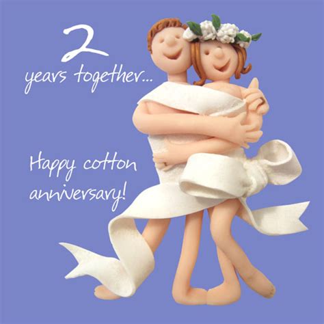 Happy 2nd Cotton Anniversary Greeting Card One Lump or Two | Cards