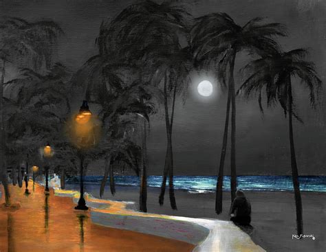 Fort Lauderdale Beach Nightlife Mixed Media by Ken Figurski | Fine Art ...