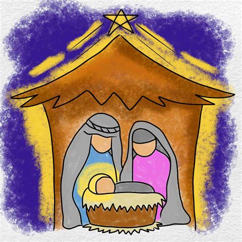 Nativity Drawing - HelloArtsy