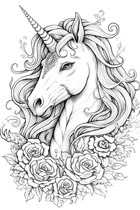 An Unicorn * Coloring Page | Unicorn coloring pages, Horse coloring pages, Unicorn pictures