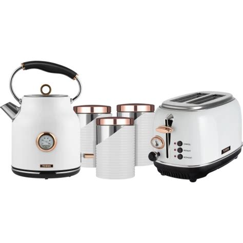 Tower AOBUNDLE008 Kettle And Toaster Sets - White / Rose Gold on OnBuy