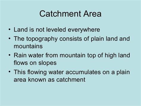 Catchment area