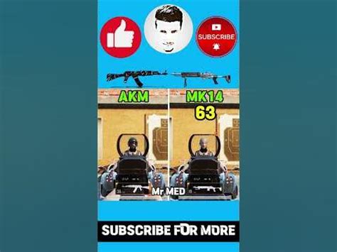 AKM vs MK14 DAMAGE TEST PUBG MOBILE - YouTube