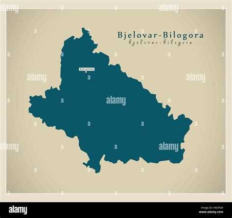 Modern Map - Bjelovar Bilogora HR Stock Vector Image & Art - Alamy