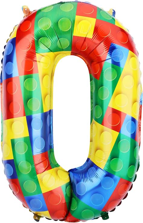 Amazon.com: 32 Inch Building Block Number Balloon, Colorful Number Block Foil Balloons Helium ...