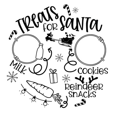 Santa Cookie Tray Clipart - Santa Plate or Tray: JPG & PNG