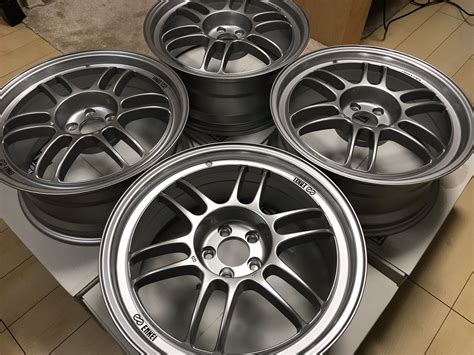 ENKEI 18 INCH RACING WHEELS RPF1 18x8J +35 5x100 SILVER (4 WHEEL SET ...