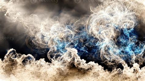 smoke, clouds, blue. Abstract illustration art 11738489 Stock Photo at ...