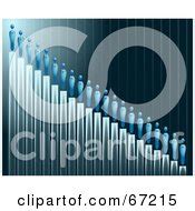 Clipart Illustration of a Varying Blue Graph Background by Prawny #47102