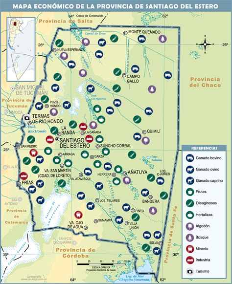 Economic map of the Province of Santiago del Estero | Gifex