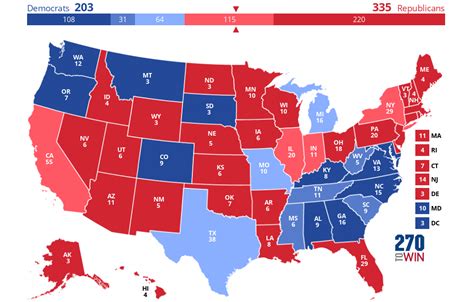 2020 Red And Blue State Map - A Map Of The Usa