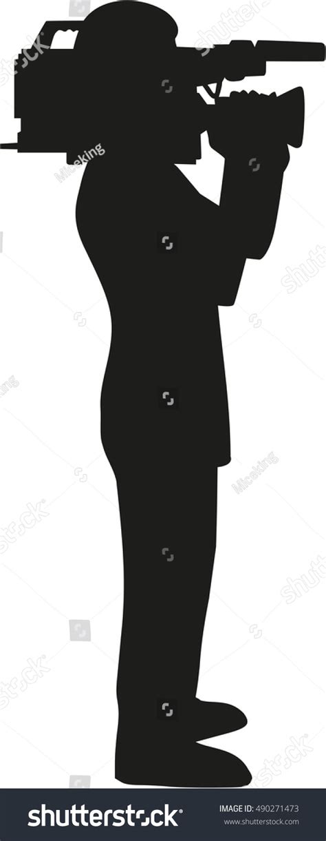 Cameraman Silhouette Stock Vector (Royalty Free) 490271473 | Shutterstock