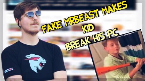 Fake MrBeast Makes Kid Break His $1,200 PC - YouTube