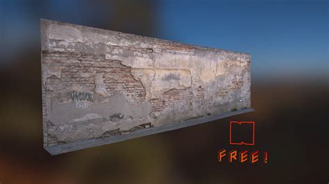 Brick & Plaster Wall / 📷 🇩🇪 / Mid Poly PBR - Download Free 3D model by ACT NORMAL (@Notoir ...