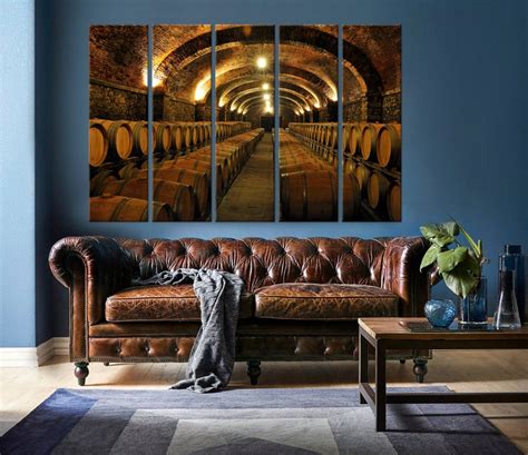 Wine cellar wall art Wine painting Wine canvas art Wine cellar | Etsy