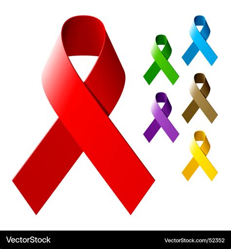 Awareness ribbons Royalty Free Vector Image - VectorStock