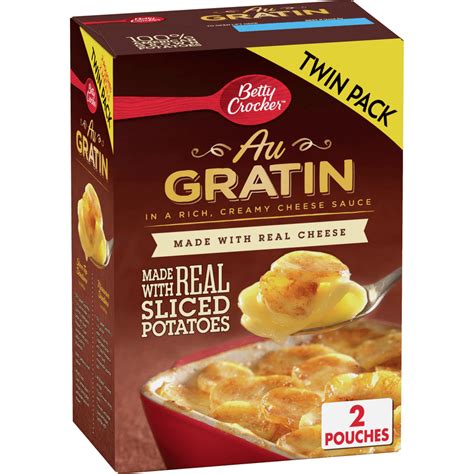 Betty Crocker Au Gratin Potatoes, Made with Real Cheese, 8.8 oz - Walmart.com - Walmart.com