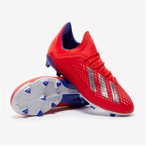 adidas Kids X 18.1 FG - Active Red/Silver Metallic/Bold Blue - Firm Ground - Junior Boots | Pro ...