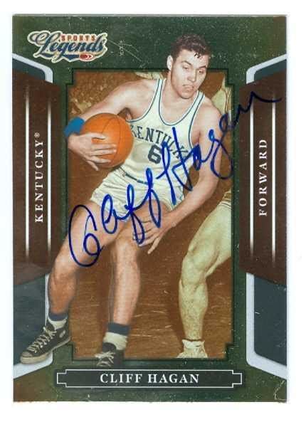 Cliff Hagan autographed Basketball Card (Kentucky Wildcats) 2008 Donruss Sports Legends #124