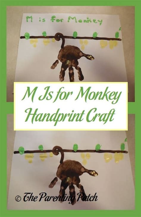 M Is for Monkey Handprint Craft