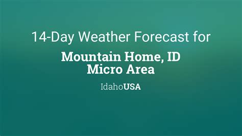 Mountain Home, ID Micro Area, Idaho, USA 14 day weather forecast